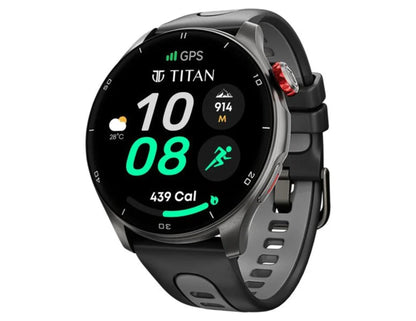 Titan Celestor Advanced GPS Smartwatch Black Silicone Strap Thabthaba Store Qatar