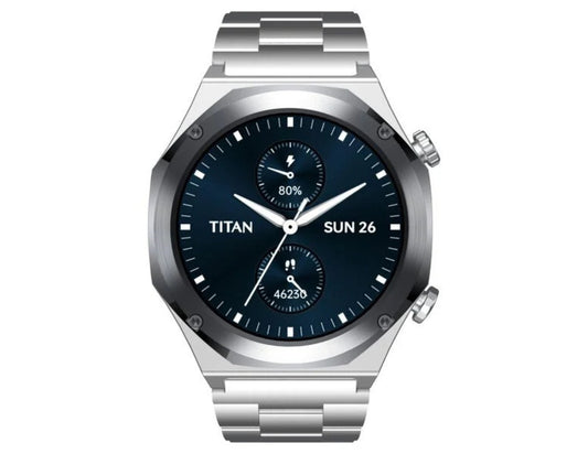 Titan Maestro Premium Metal Smartwatch Black Stainless Steel Thabthaba Store Qatar