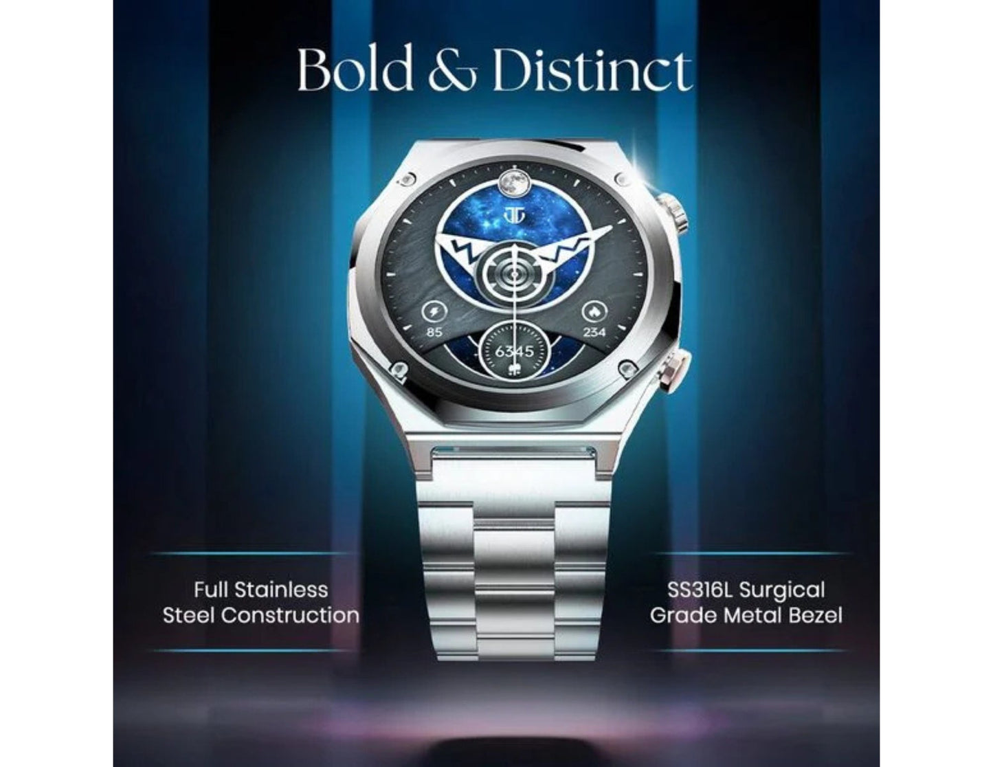 Titan Maestro Premium Metal Smartwatch Black Stainless Steel Thabthaba Store Qatar