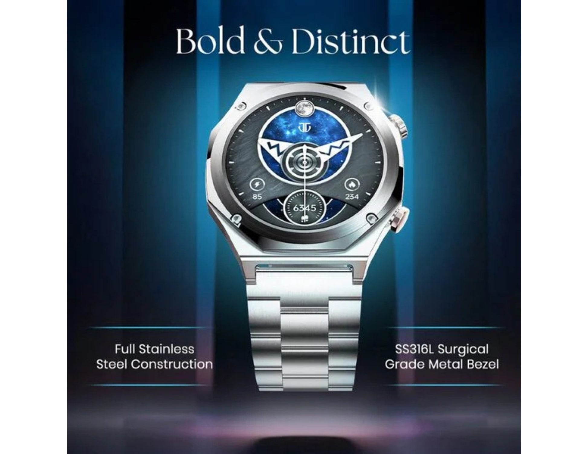 Titan Maestro Premium Metal Smartwatch Black Stainless Steel Thabthaba Store Qatar