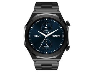 Titan Maestro Premium Metal Smartwatch Black Stainless Steel Thabthaba Store Qatar