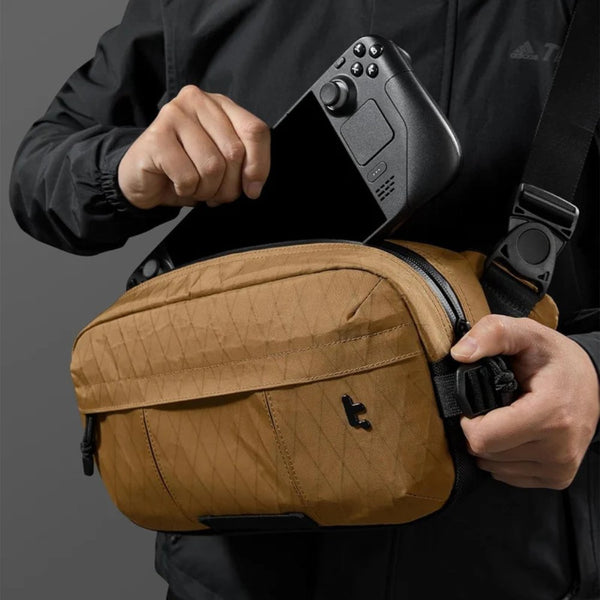 Tomtoc Wander T26 X-Pac Brown X-Pac waterproof daily sling bag 5.5L Qatar