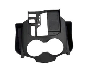 Toyota Land Cruiser LC300 rubber center console organizer tray in black.