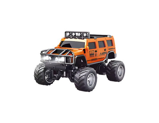Trasped 1:64 alloy RC off-road model car with large tires and lights at Thabthaba Store Qatar.