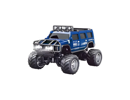 Trasped 1:64 alloy RC off-road model car with large tires and lights at Thabthaba Store Qatar.