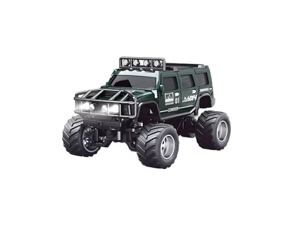 Trasped 1:64 alloy RC off-road model car with large tires and lights at Thabthaba Store Qatar.