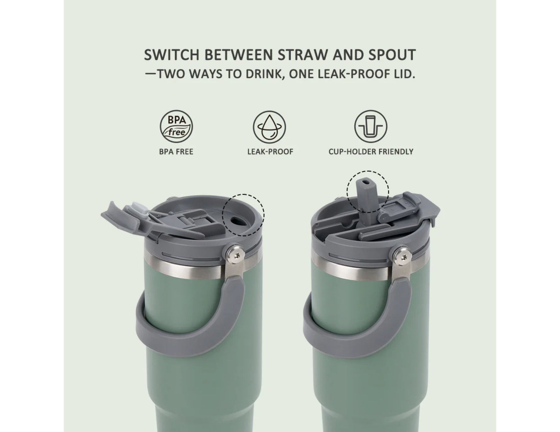 Tyeso ROAM Stainless Steel Vacuum Tumbler 600ml TS-8826 Leak-Proof Qatar