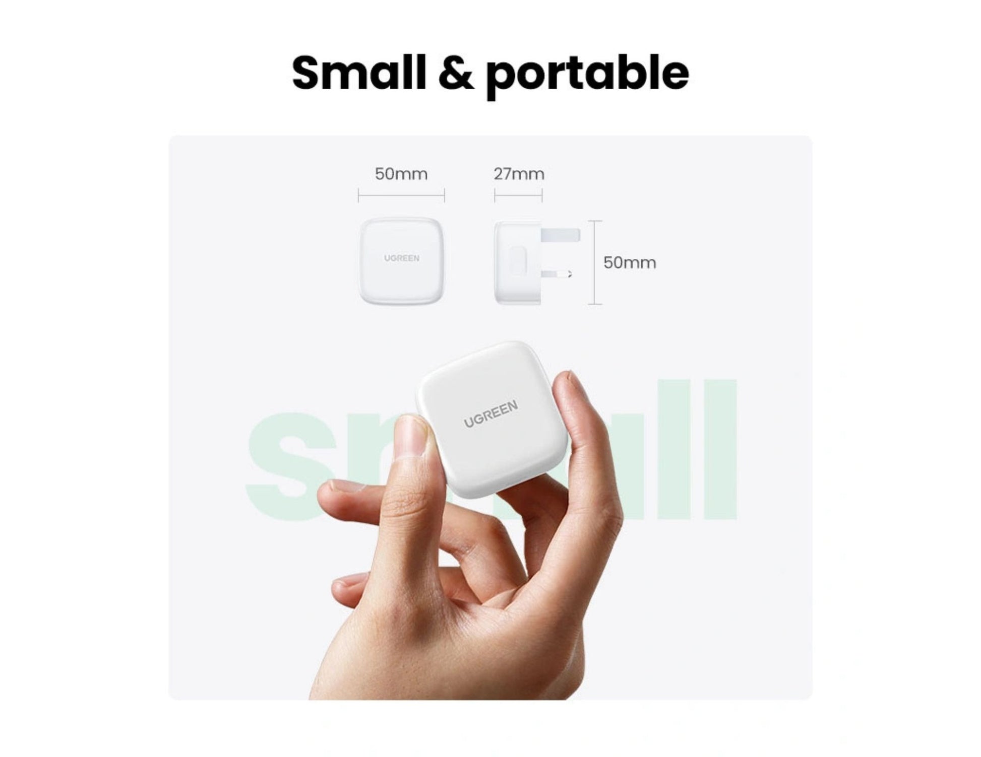 Ugreen PD GaN Fast Charger 20W CD137 white and black Qatar