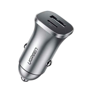 UGREEN 30780 18W dual USB car charger USB-C PD USB-A QC Space Gray Qatar