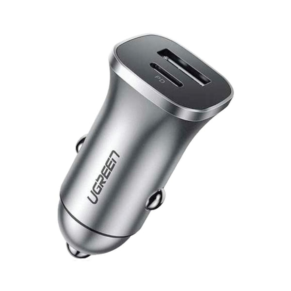 UGREEN 30780 18W dual USB car charger USB-C PD USB-A QC Space Gray Qatar