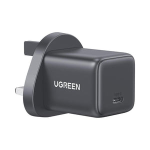 UGREEN 30W USB-C GaN fast charger UK plug PD Black Qatar