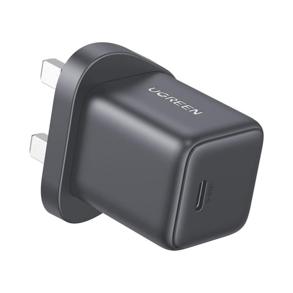 UGREEN 30W USB-C GaN fast charger UK plug PD Black Qatar
