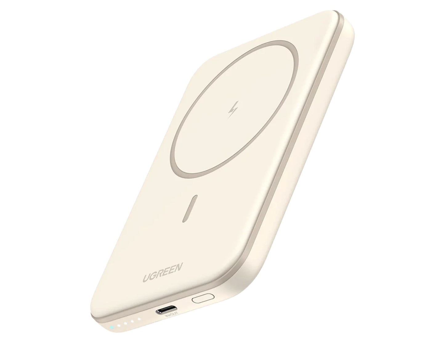UGREEN 5000mAh Magnetic Wireless Power Bank Beige PB560 Qatar