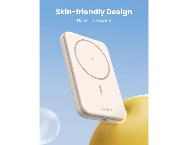 UGREEN 5000mAh Magnetic Wireless Power Bank Beige PB560 Qatar