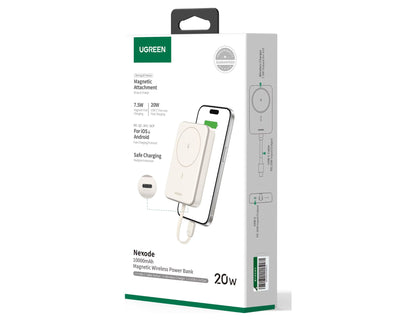 Ugreen Nexode 10000mAh Magnetic Wireless Power Bank 20W Beige Qatar