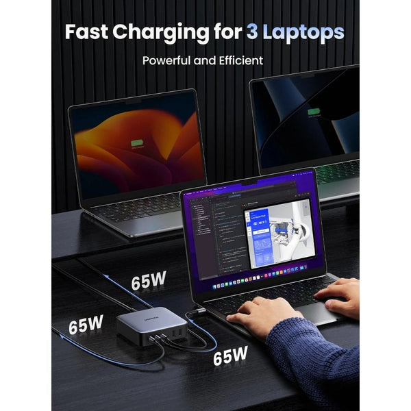 UGREEN Nexode 200W 6-Port GaN desktop fast charger UK Space Gray Qatar