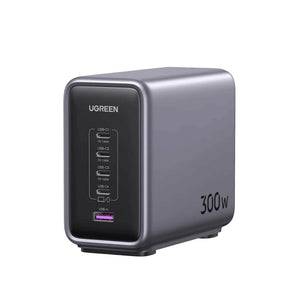 Ugreen Nexode 300W 5-port GaN fast charger CD333 UK plug with 4 USB-C and 1 USB-A ports Qatar
