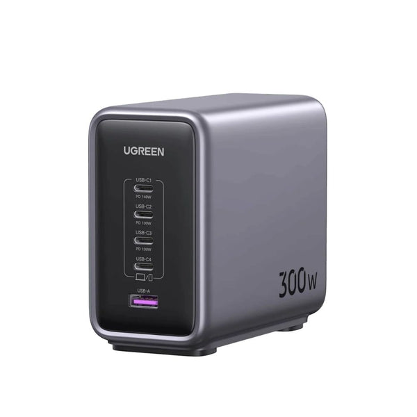 Ugreen Nexode 300W 5-port GaN fast charger CD333 UK plug with 4 USB-C and 1 USB-A ports Qatar