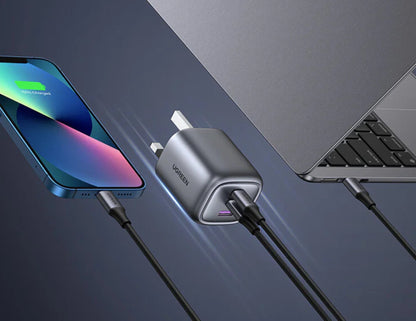 UGREEN Nexode 65W GaN 3-port wall charger CD306 foldable travel friendly Qatar