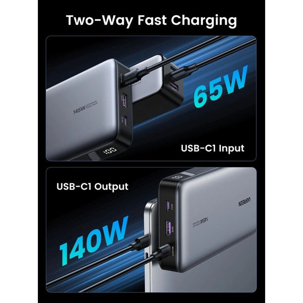 Ugreen PB205 25000mAh 145W power bank with 3 USB ports and LED display Qatar