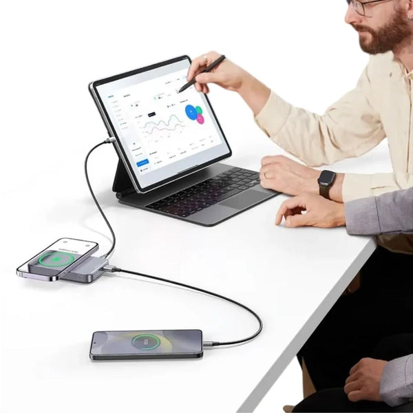 UGREEN PB206 10000mAh magnetic wireless power bank 15W with 20W USB-C, 22.5W USB-A and folding stand Space Gray Qatar
