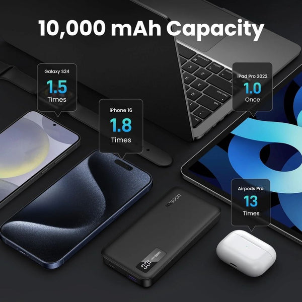 Ugreen PB311 10000mAh 22.5W power bank Black with USB-C and LED display Qatar