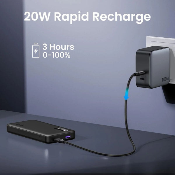 Ugreen PB311 10000mAh 22.5W power bank Black with USB-C and LED display Qatar