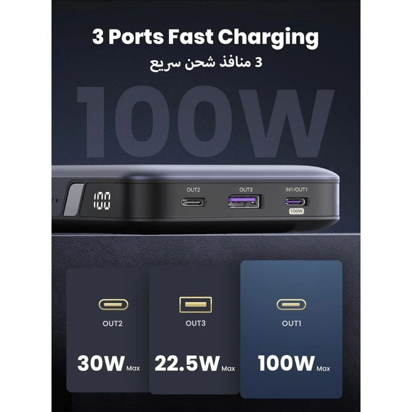 Ugreen PB720 20000mAh 100W power bank with dual USB-C and USB-A ports Qatar