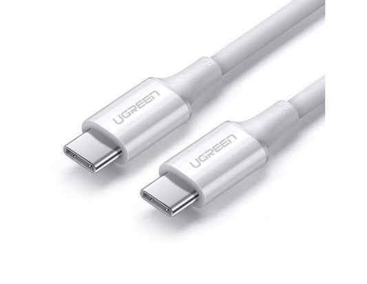 Ugreen USB-C to USB-C 100W PD fast charging cable 1M white at Thabthaba Store Qatar.