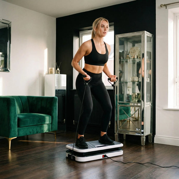 Ultrathin Body Slimmer vibration platform with Bluetooth speaker resistance bands and push-up bars Qatar