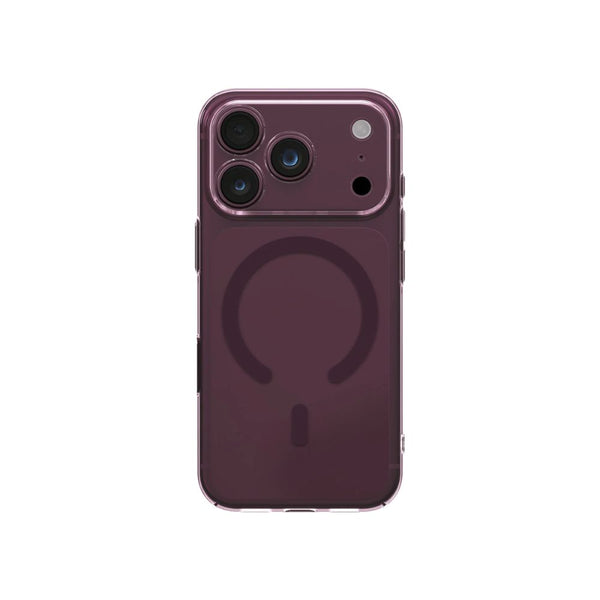 UNIQ AirSuit Glossy Burgundy 1.3mm ultra-slim case for iPhone 18 Pro with MagClick wireless charging, camera lens protection and HapticCore button in Qatar