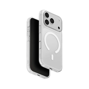 UNIQ AirSuit Glossy Clear 1.3mm ultra-slim case for iPhone 18 Pro with MagClick wireless charging, camera lens protection and HapticCore button in Qatar