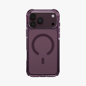 Uniq Combat Deep Burgundy triple-layer protective case for iPhone 18 Pro Max with ShockSorb and HapticCore in Qatar