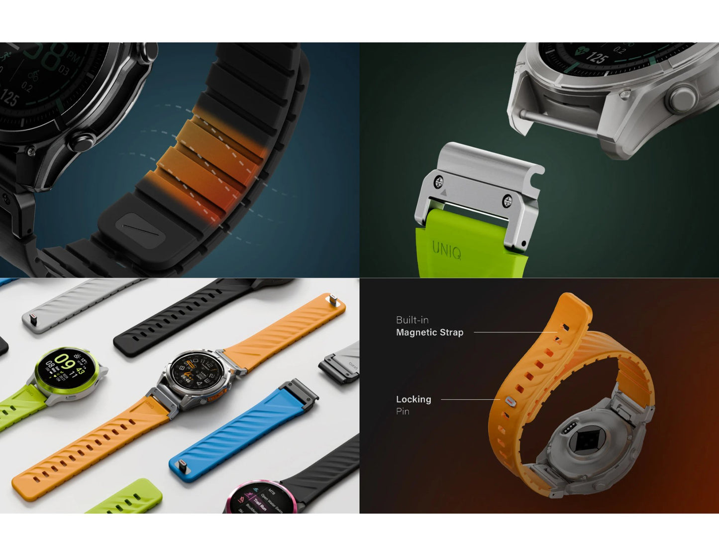 Uniq Fluo Garmin 22mm dual-secure watch band Qatar