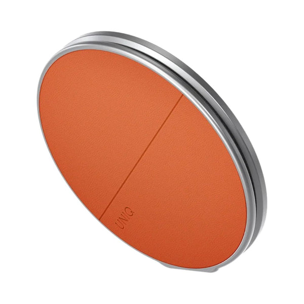 Uniq Grivix Flame Orange magnetic grip stand aluminum vegan leather phone mount Qatar