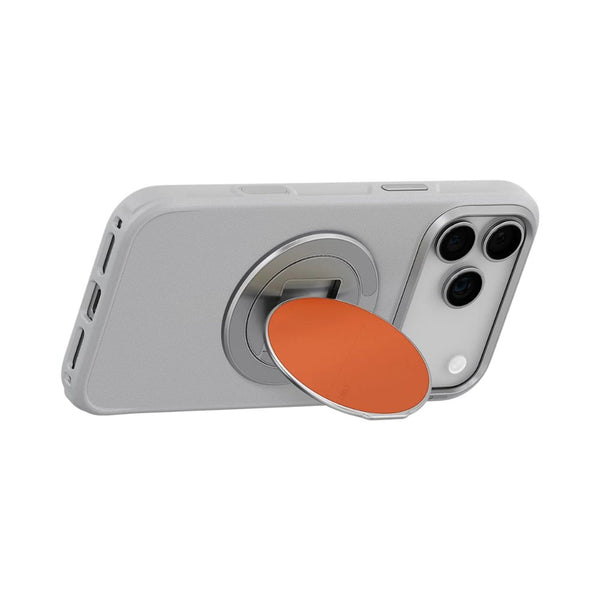 Uniq Grivix Flame Orange magnetic grip stand aluminum vegan leather phone mount Qatar