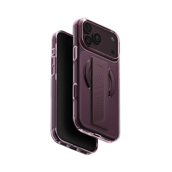 Uniq Heldro Air FlexGrip MagSafe case MagClick wireless charging Velvet Burgundy iPhone 18 Pro Qatar