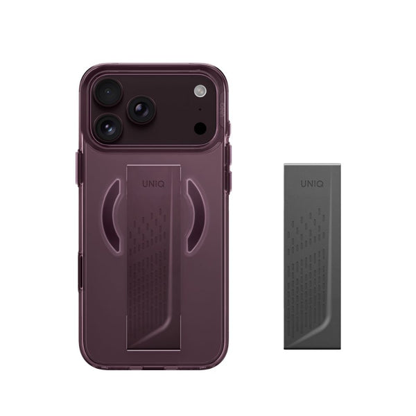 Uniq Heldro Air FlexGrip MagSafe case MagClick wireless charging Velvet Burgundy iPhone 18 Pro Qatar