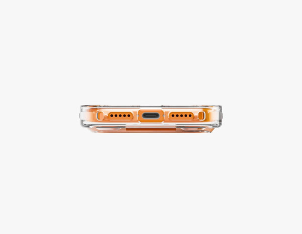 Uniq Heldro Air Slim FlexGrip™ Magnetic Case for iPhone 17 Pro & Pro Max, MagClick, clear anti-yellowing finish, wrist strap, at Thabthaba Store Qatar