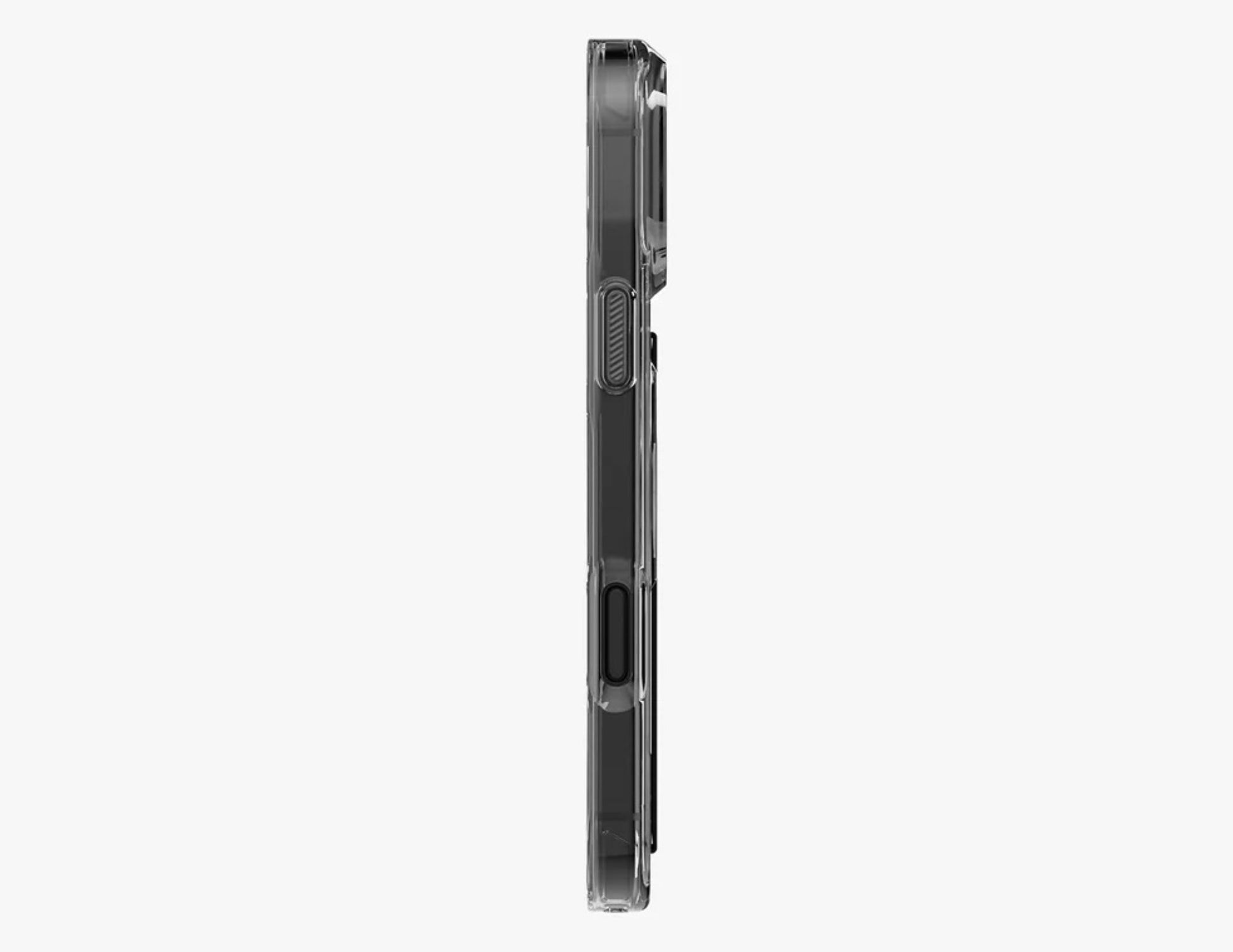 Uniq Heldro Air Slim FlexGrip™ Magnetic Case for iPhone 17 Pro & Pro Max, MagClick, clear anti-yellowing finish, wrist strap, at Thabthaba Store Qatar