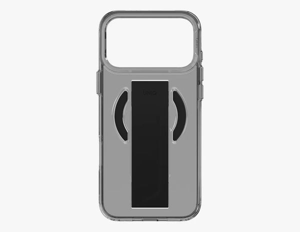 Uniq Heldro Air Slim FlexGrip™ Magnetic Case for iPhone 17 Pro & Pro Max, MagClick, clear anti-yellowing finish, wrist strap, at Thabthaba Store Qatar