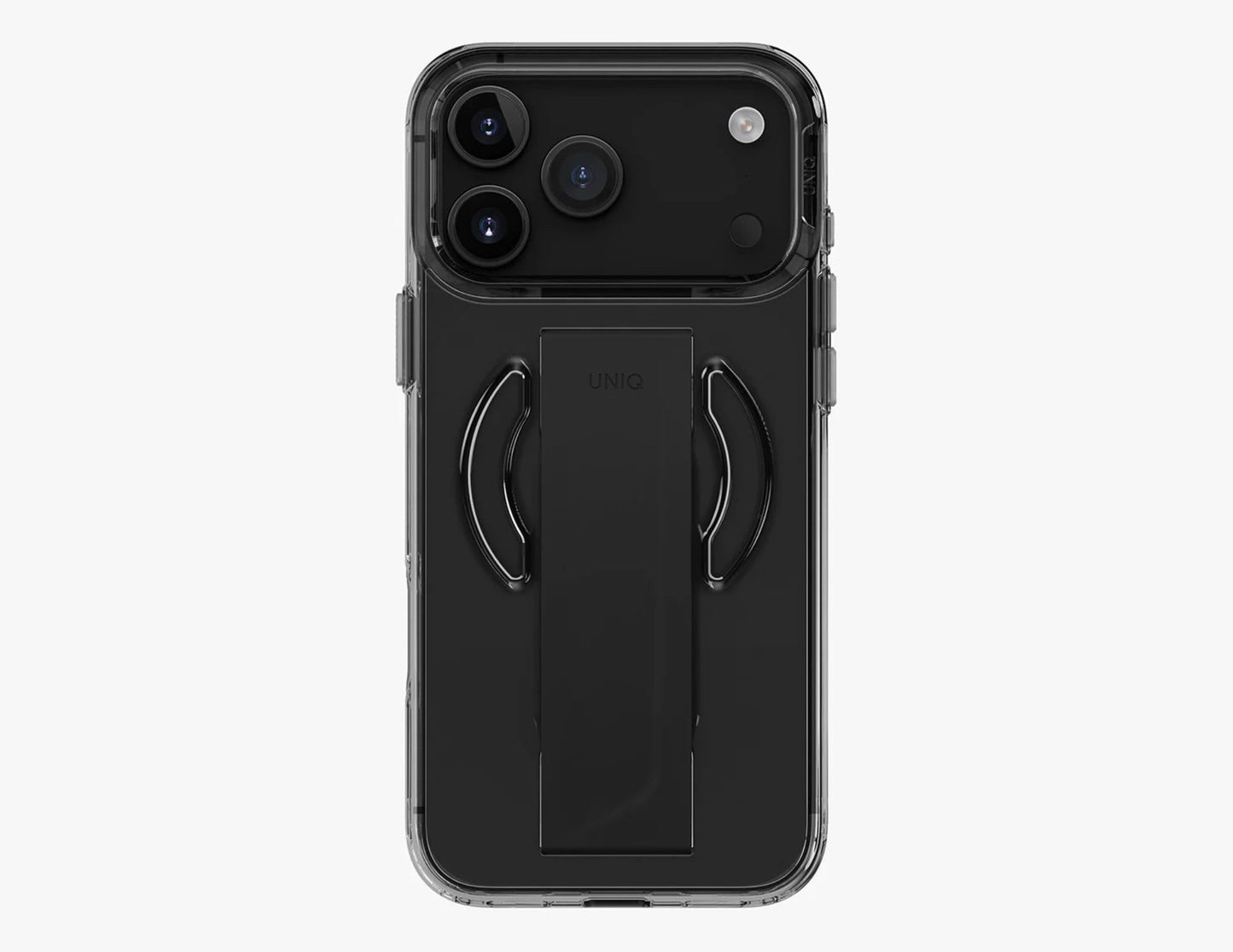 Uniq Heldro Air Slim FlexGrip™ Magnetic Case for iPhone 17 Pro & Pro Max, MagClick, clear anti-yellowing finish, wrist strap, at Thabthaba Store Qatar