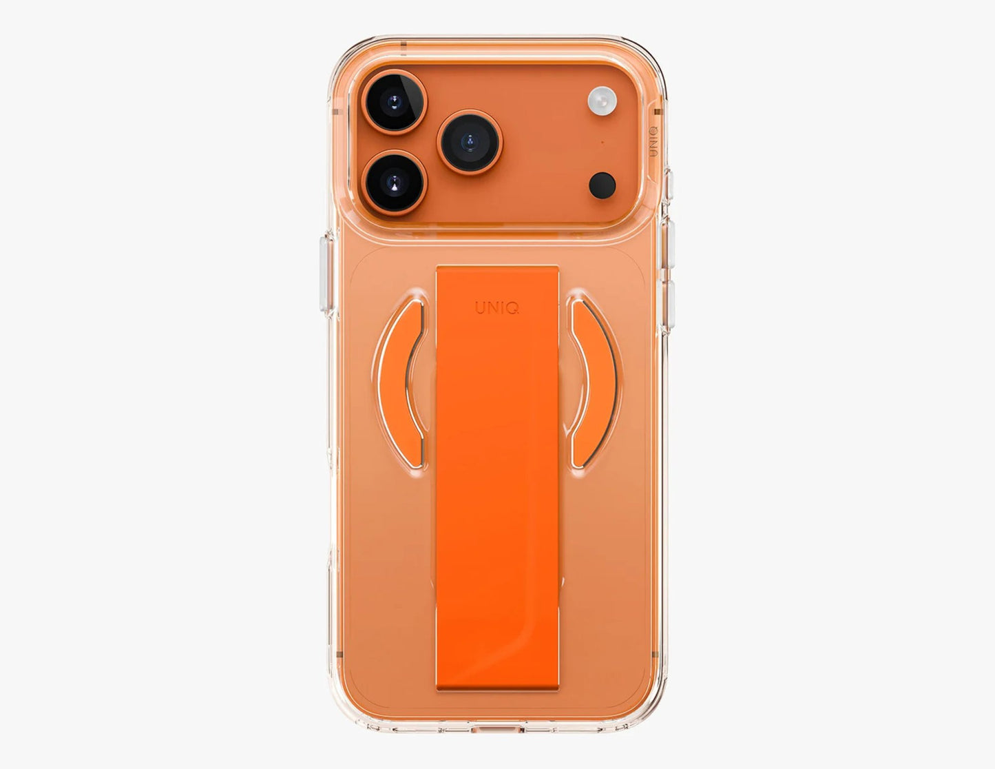 Uniq Heldro Air Slim FlexGrip™ Magnetic Case for iPhone 17 Pro & Pro Max, MagClick, clear anti-yellowing finish, wrist strap, at Thabthaba Store Qatar