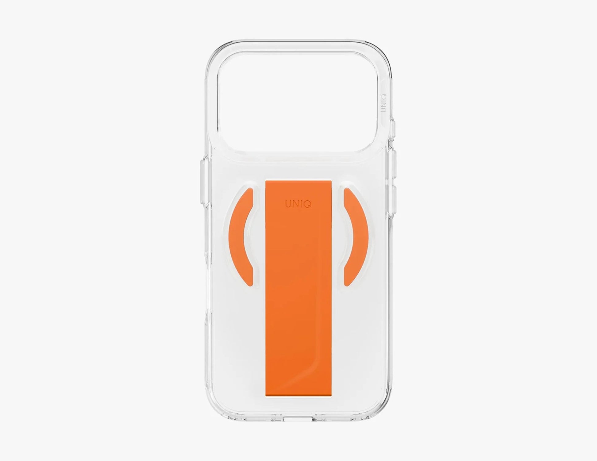 Uniq Heldro Air Slim FlexGrip™ Magnetic Case for iPhone 17 Pro & Pro Max, MagClick, clear anti-yellowing finish, wrist strap, at Thabthaba Store Qatar