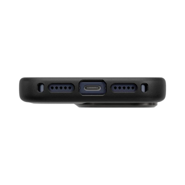 UNIQ Heldro Pro Hybrid Leatherette Case with FlexGrip Band for iPhone 17 Pro Dallas Black Qatar