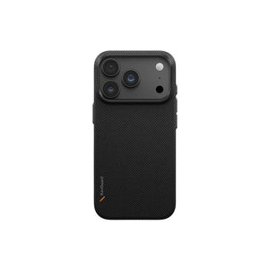 UNIQ Keva Edge Carbon Black aramid fiber case for iPhone 18 Pro with HapticCore Camera Control and MagClick magnetic charging compatibility in Qatar