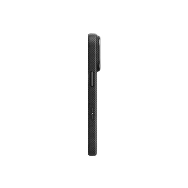 UNIQ Keva Edge Carbon Black aramid fiber case for iPhone 18 Pro with HapticCore Camera Control and MagClick magnetic charging compatibility in Qatar
