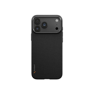 UNIQ Keva Edge Carbon Black aramid fiber case for iPhone 18 Pro Max with HapticCore Camera Control and MagClick magnetic charging compatibility in Qatar