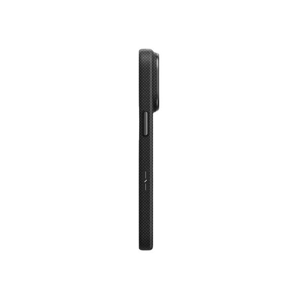 UNIQ Keva Edge Carbon Black aramid fiber case for iPhone 18 Pro Max with HapticCore Camera Control and MagClick magnetic charging compatibility in Qatar