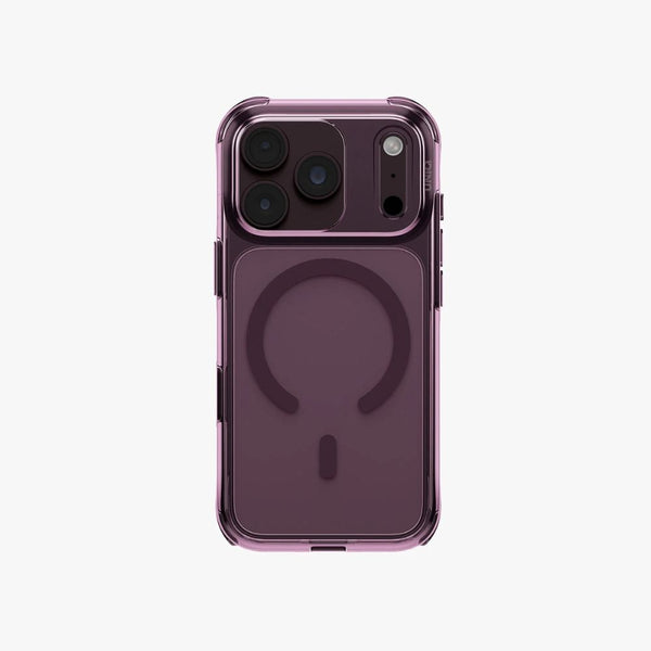 Uniq LifePro Xtreme Deep Burgundy MagSafe case for iPhone 18 Pro with AirLite protection and MagClick charging in Qatar